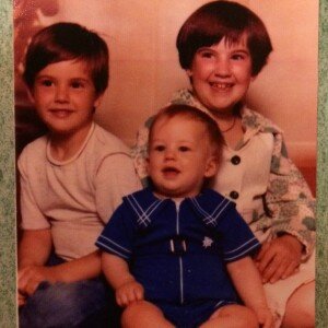 My younger brothers and I – I'm in the upper right with the Dorothy Hamill haircut.